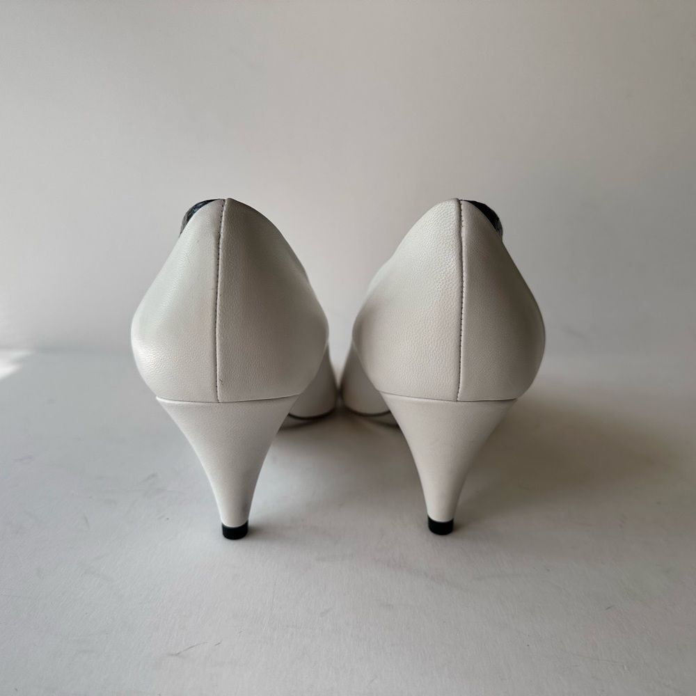 Givenchy Mod Black & White Lambskin & Exotic Pointed Toe Heels 38.5 EU 8 US - Picture 11 of 16